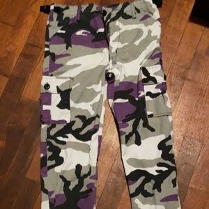 purple camo pants